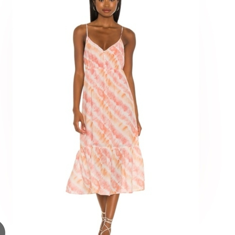 Rails Delilah Midi Dress Sunset Tie Dye Size XL